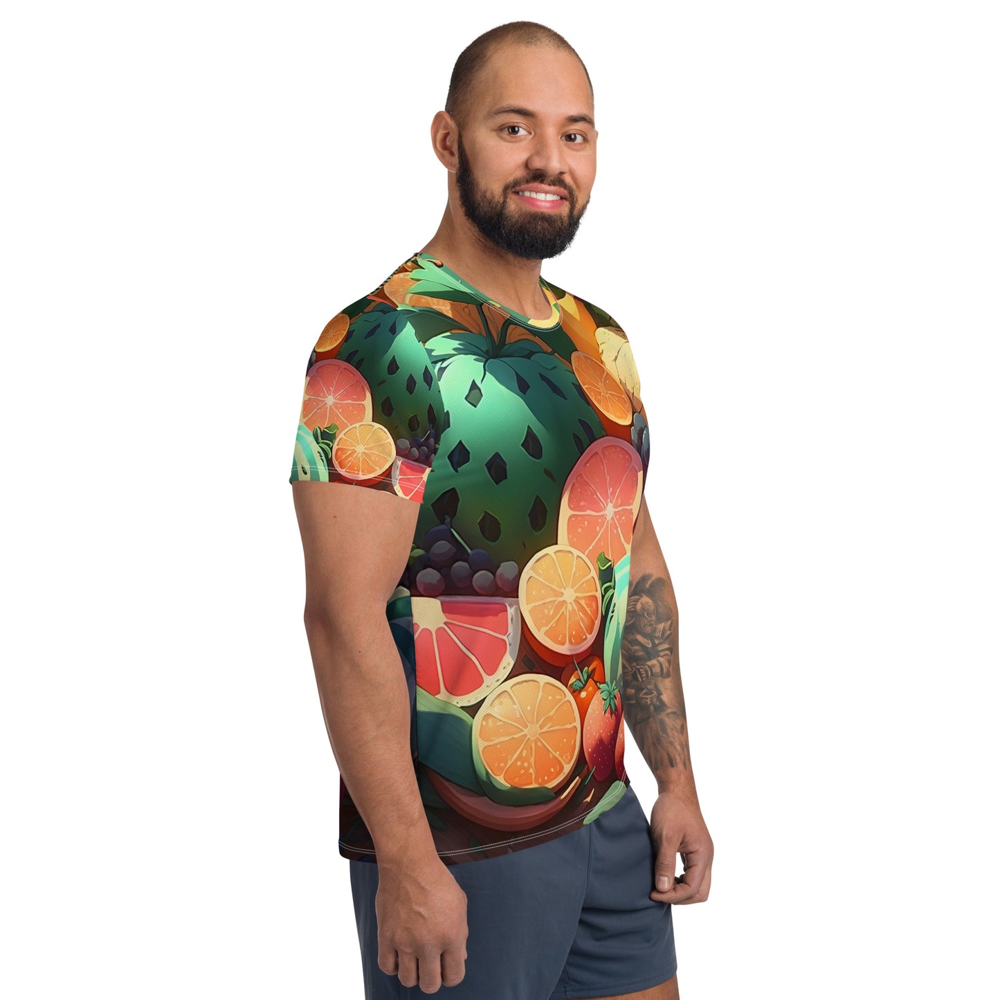 FRUITY VEGGIE #1 (Men's Athletic T-Shirt)