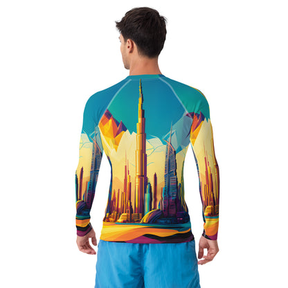 SKY SCRAPER #1 (Men's Long-Sleeve Rash Guard)