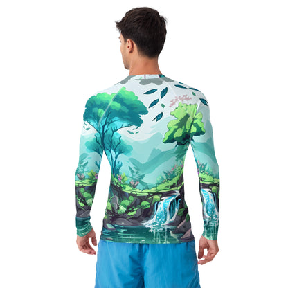 FOREST WALKER Men's Long-Sleeve Rash Guard