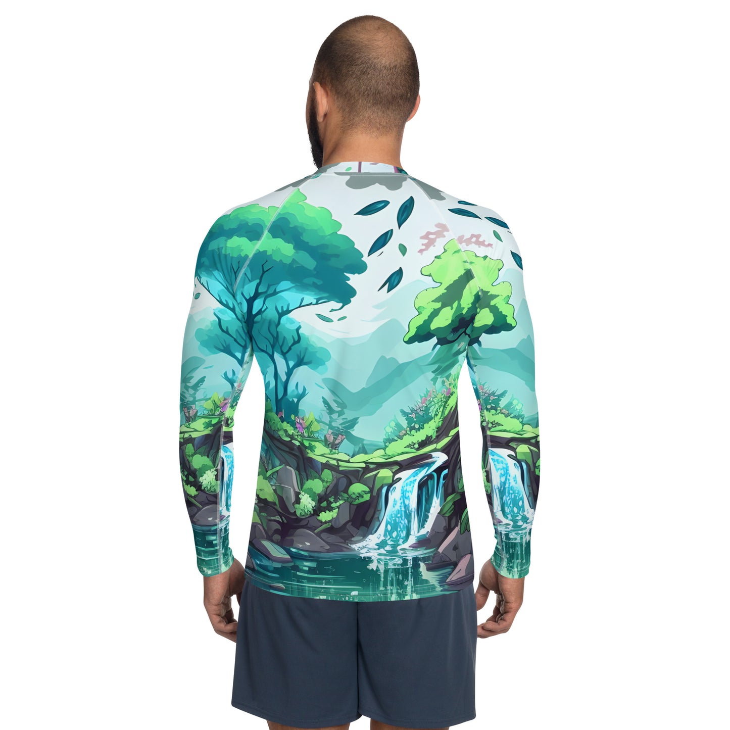 FOREST WALKER Men's Long-Sleeve Rash Guard