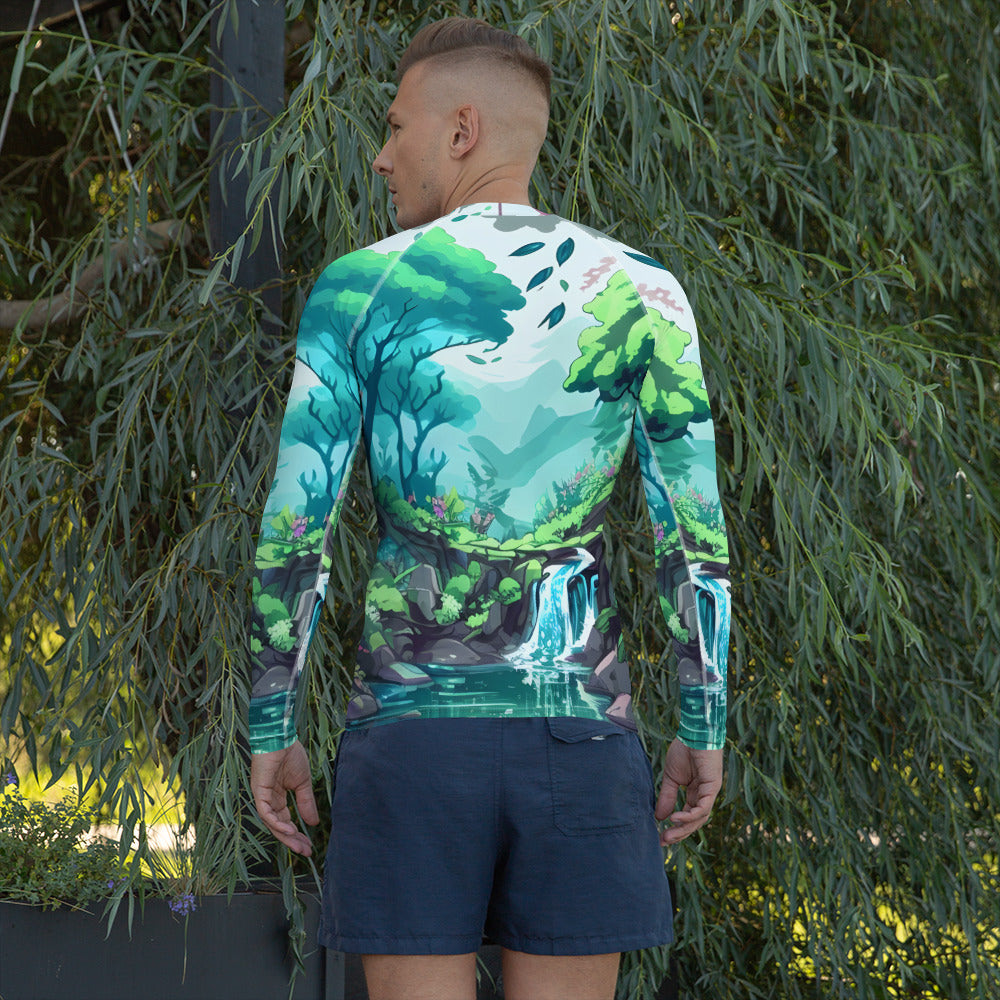 FOREST WALKER Men's Long-Sleeve Rash Guard