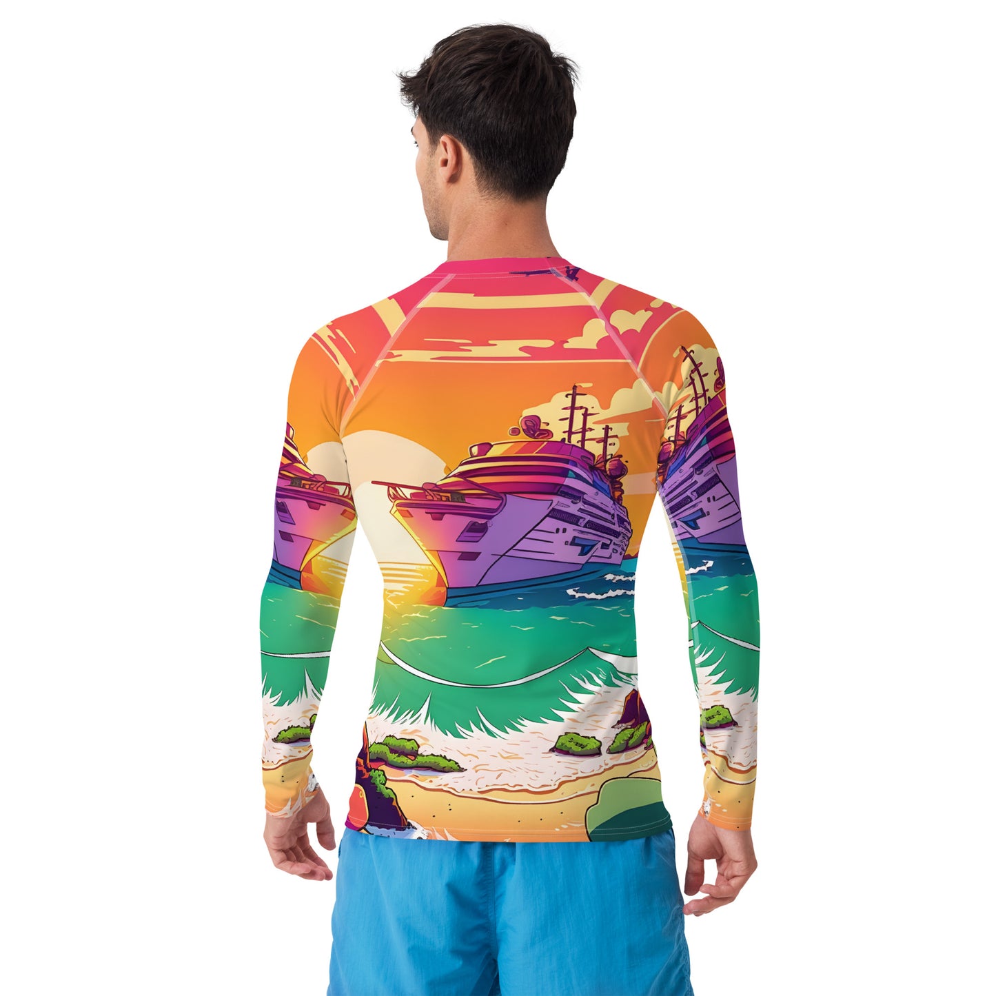 BEACH CRUISER Men's Long-Sleeve Rash Guard