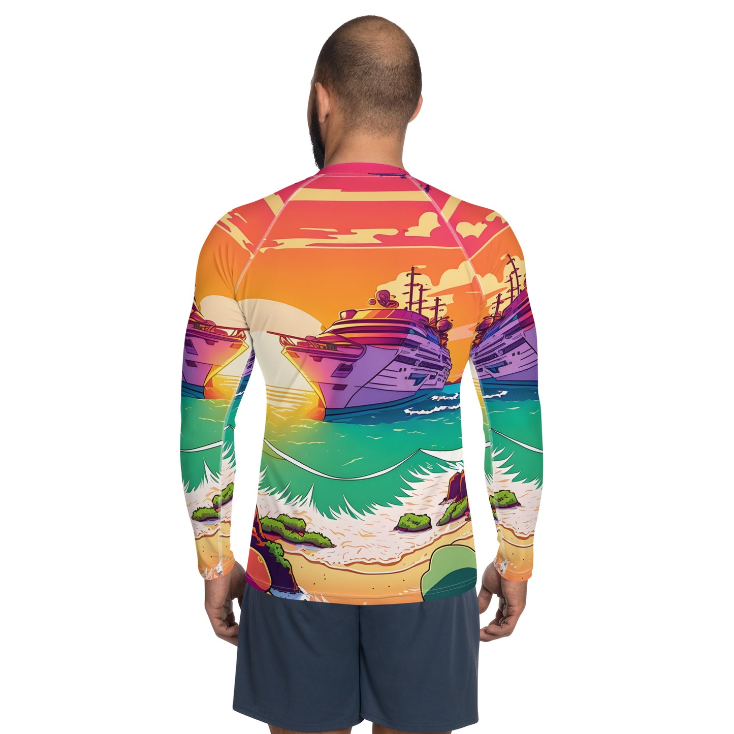 BEACH CRUISER Men's Long-Sleeve Rash Guard