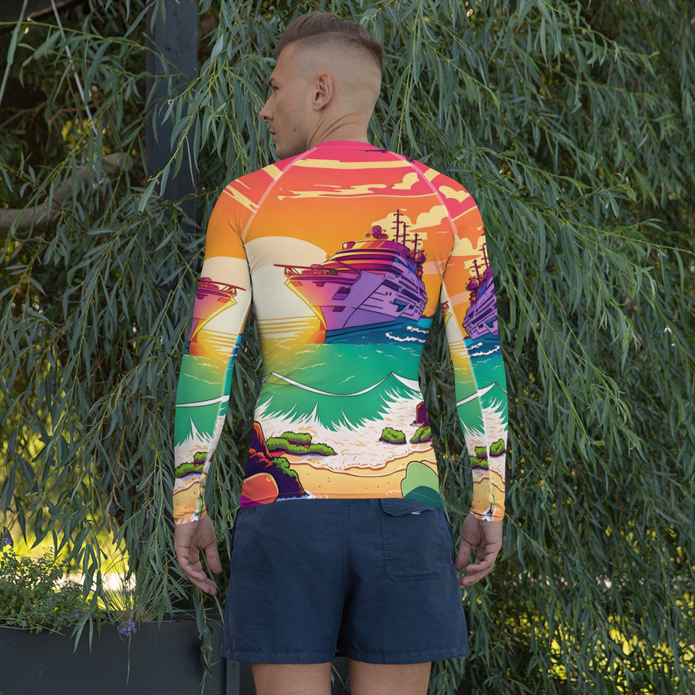 BEACH CRUISER Men's Long-Sleeve Rash Guard