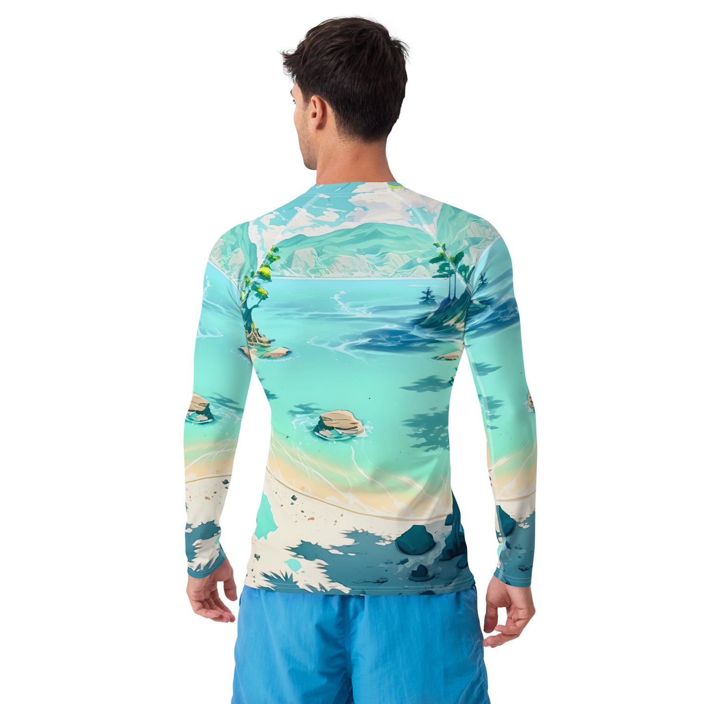 LAGOON LOVER #1 (Men's Long-Sleeve Rash Guard)