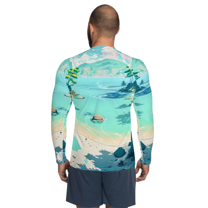 LAGOON LOVER #1 (Men's Long-Sleeve Rash Guard)