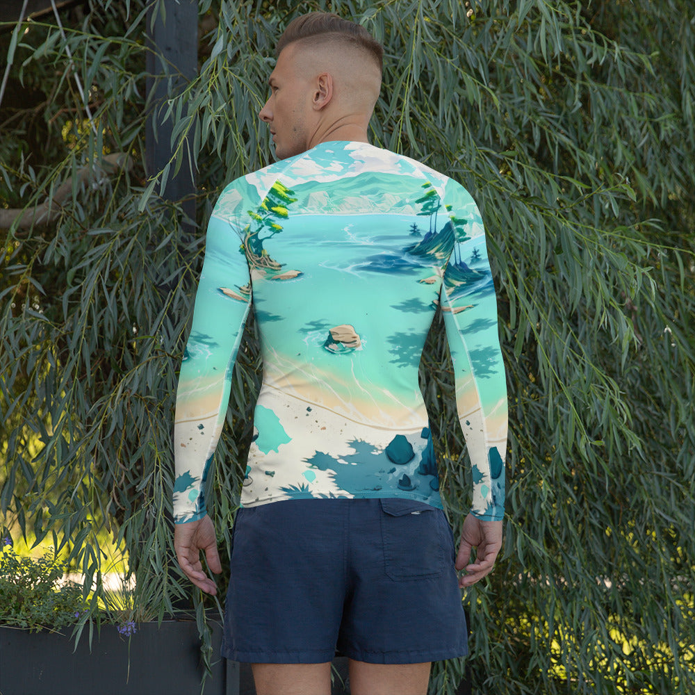 LAGOON LOVER #1 (Men's Long-Sleeve Rash Guard)