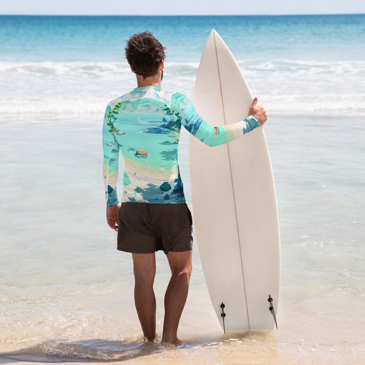 LAGOON LOVER #1 (Men's Long-Sleeve Rash Guard)