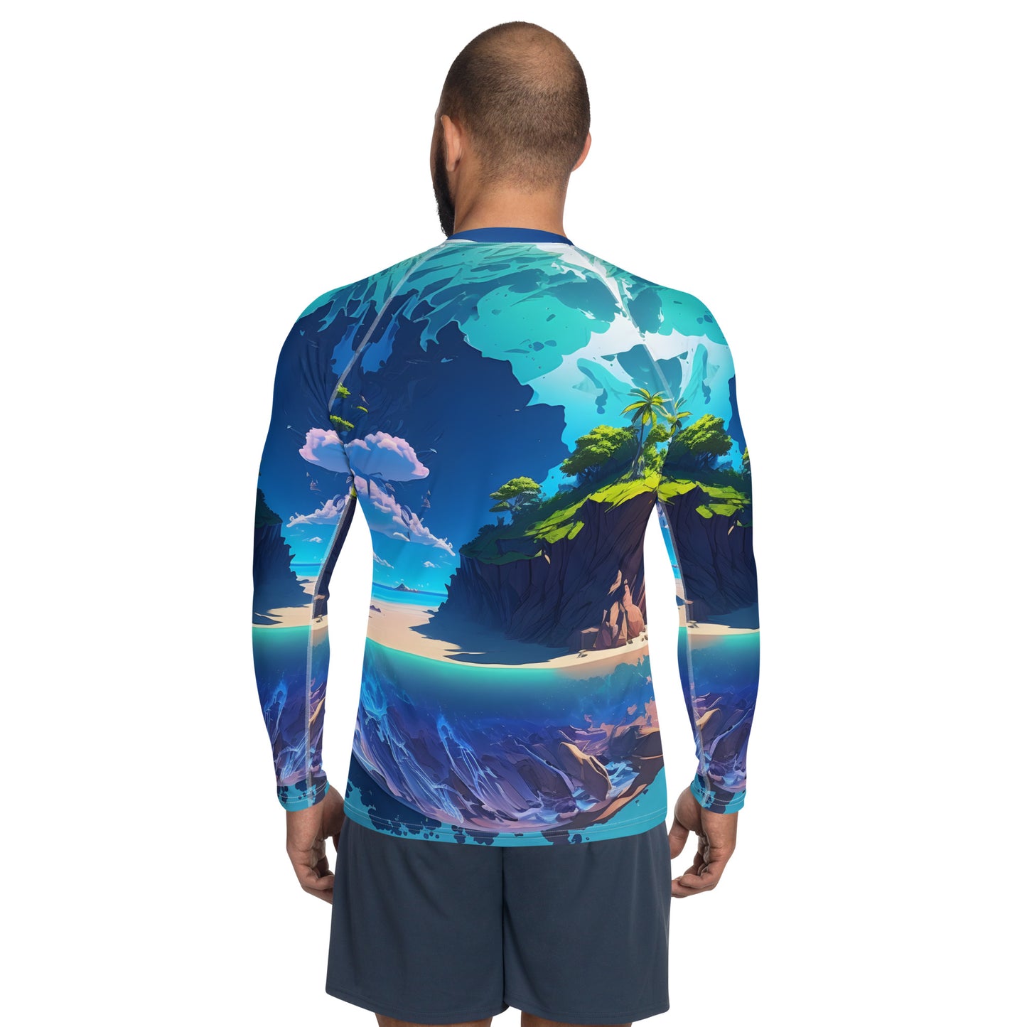 Mens Rash Guard (VIVID DREAMER #1, Long-Sleeve, Stylish and Durable)