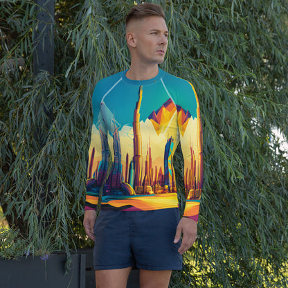 SKY SCRAPER #1 (Men's Long-Sleeve Rash Guard)