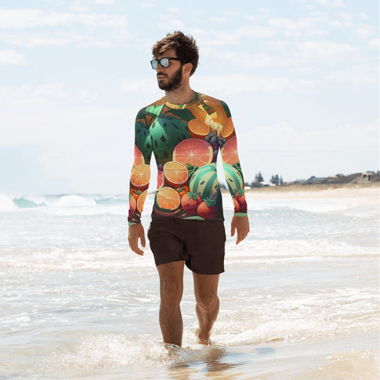 FRUITY VEGGIE #1 (Men's Long-Sleeve Rash Guard)