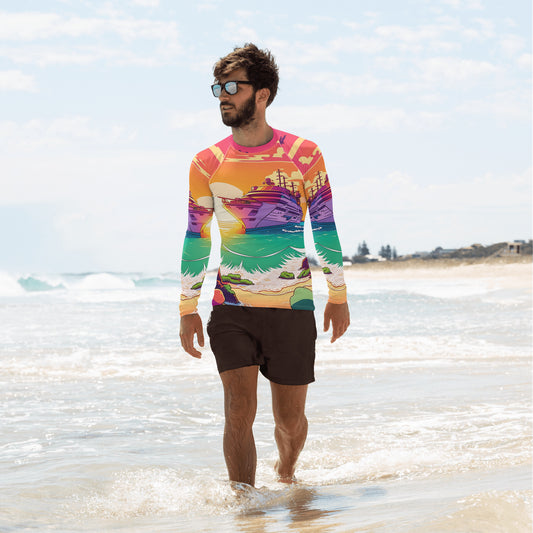 BEACH CRUISER Men's Long-Sleeve Rash Guard