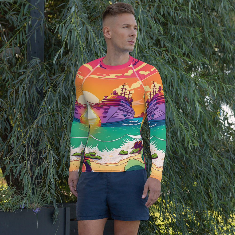 BEACH CRUISER Men's Long-Sleeve Rash Guard