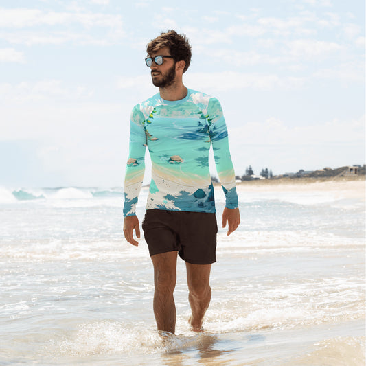 LAGOON LOVER #1 (Men's Long-Sleeve Rash Guard)