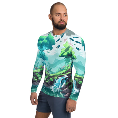 FOREST WALKER Men's Long-Sleeve Rash Guard