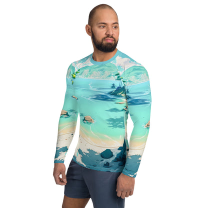 LAGOON LOVER #1 (Men's Long-Sleeve Rash Guard)