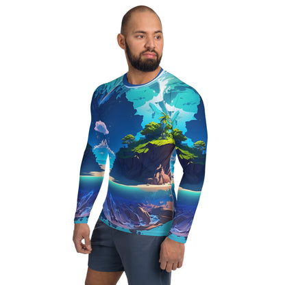 Mens Rash Guard (VIVID DREAMER #1, Long-Sleeve, Stylish and Durable)