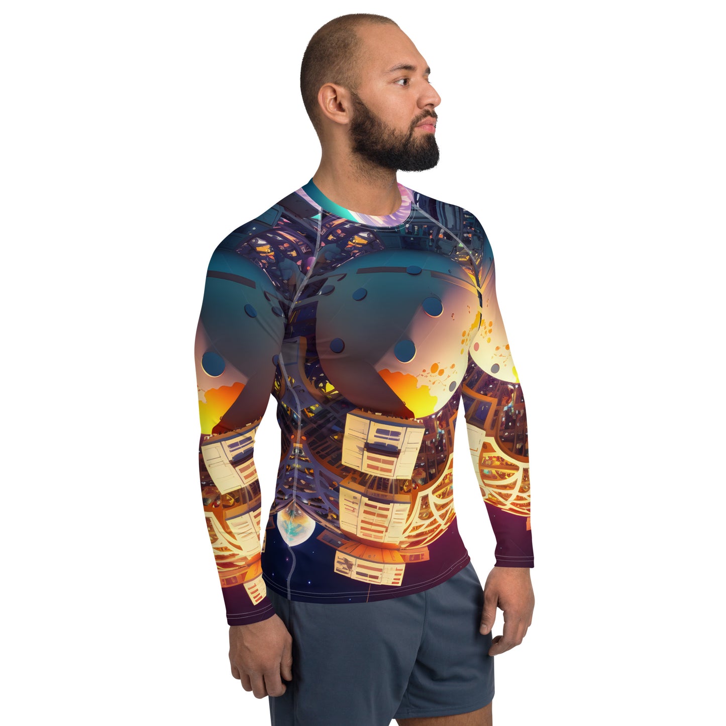 SPACE EXPLORER #1 (Men's Long-Sleeve Rash Guard)