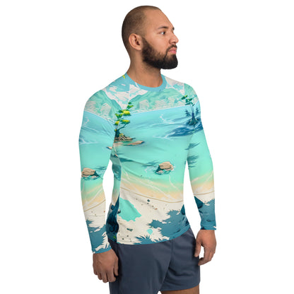 LAGOON LOVER #1 (Men's Long-Sleeve Rash Guard)