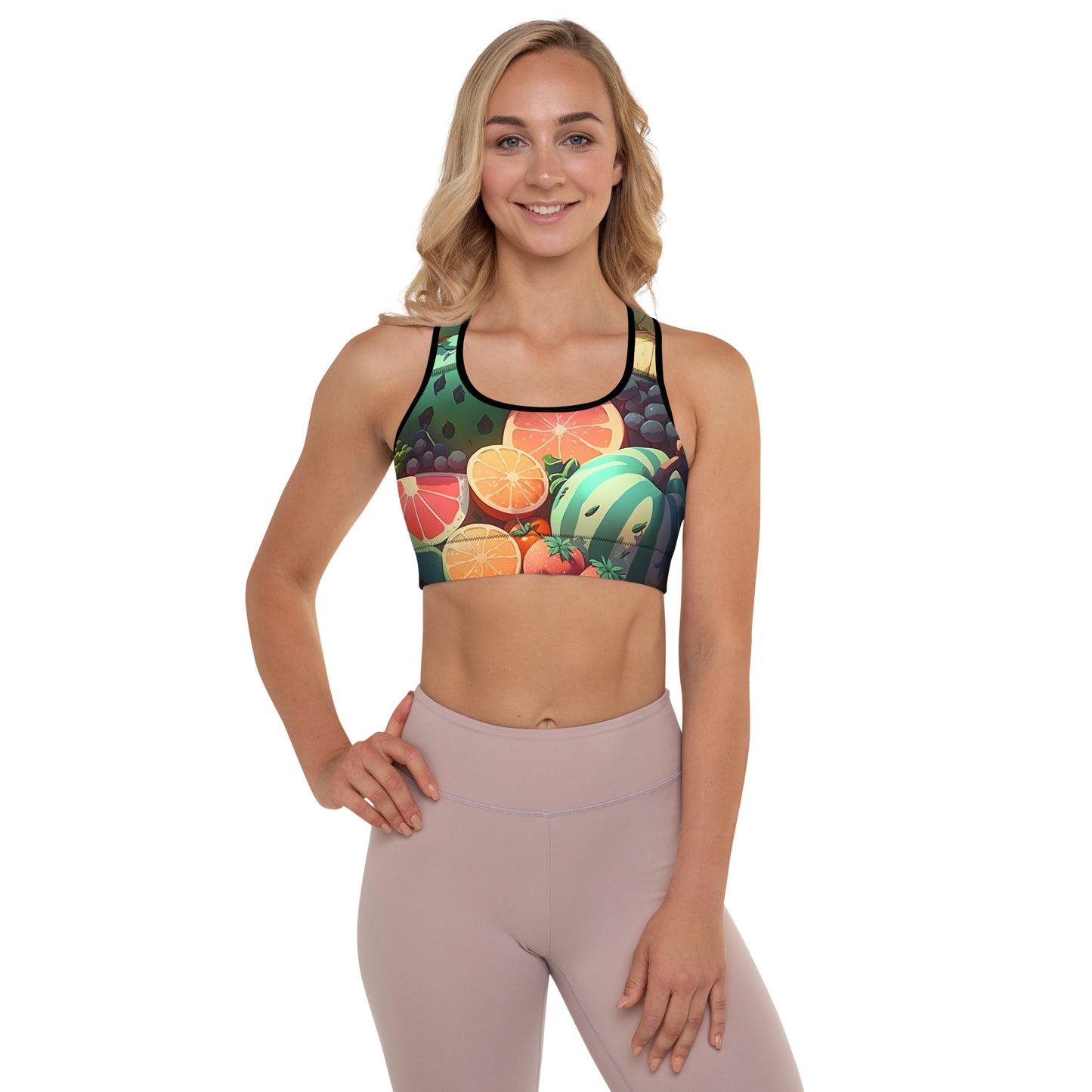 FRUITY VEGGIE #1 (Women's Padded Sports Bra)