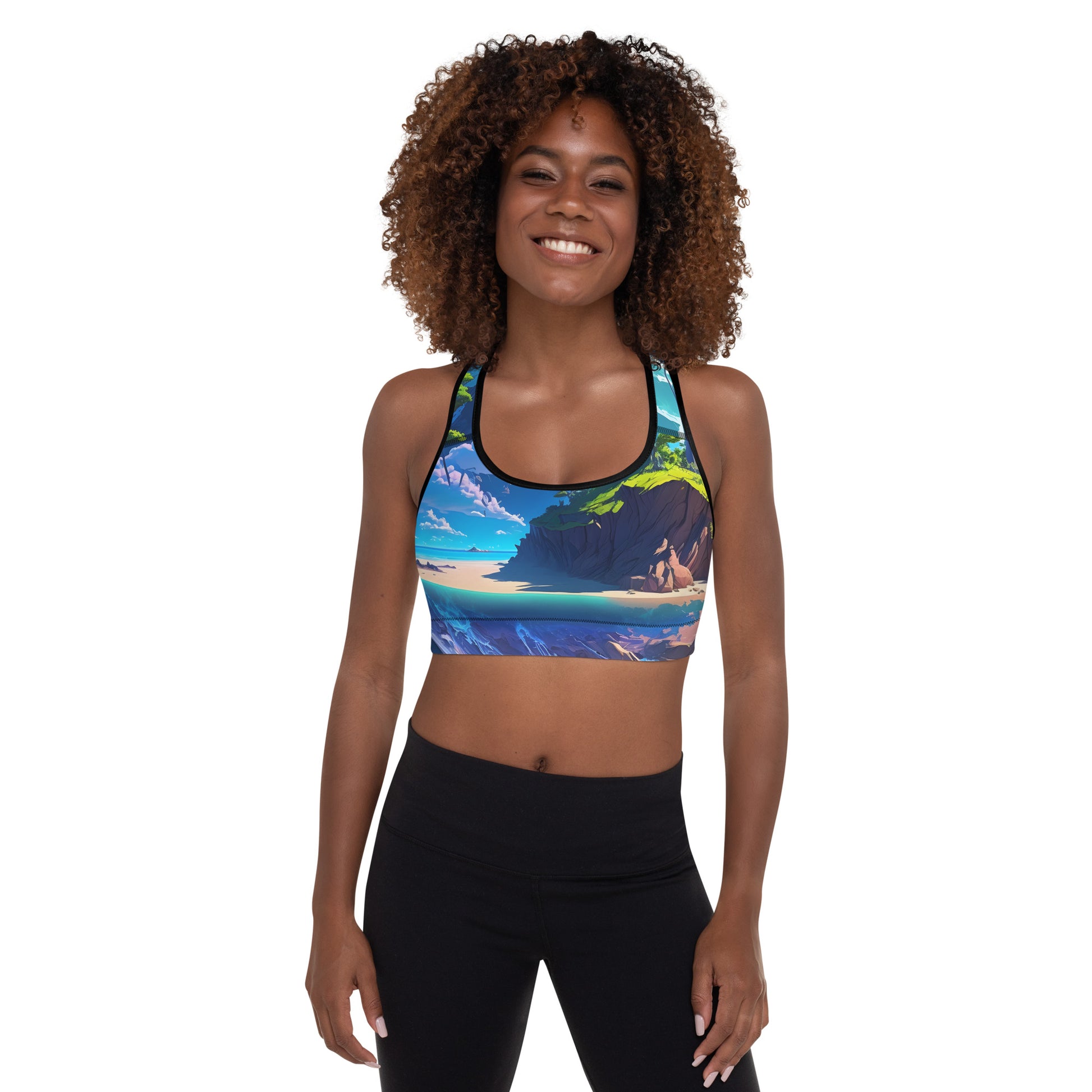 Padded Sports Bra For Women (VIVID DREAMER #1,  Stylish and Durable)