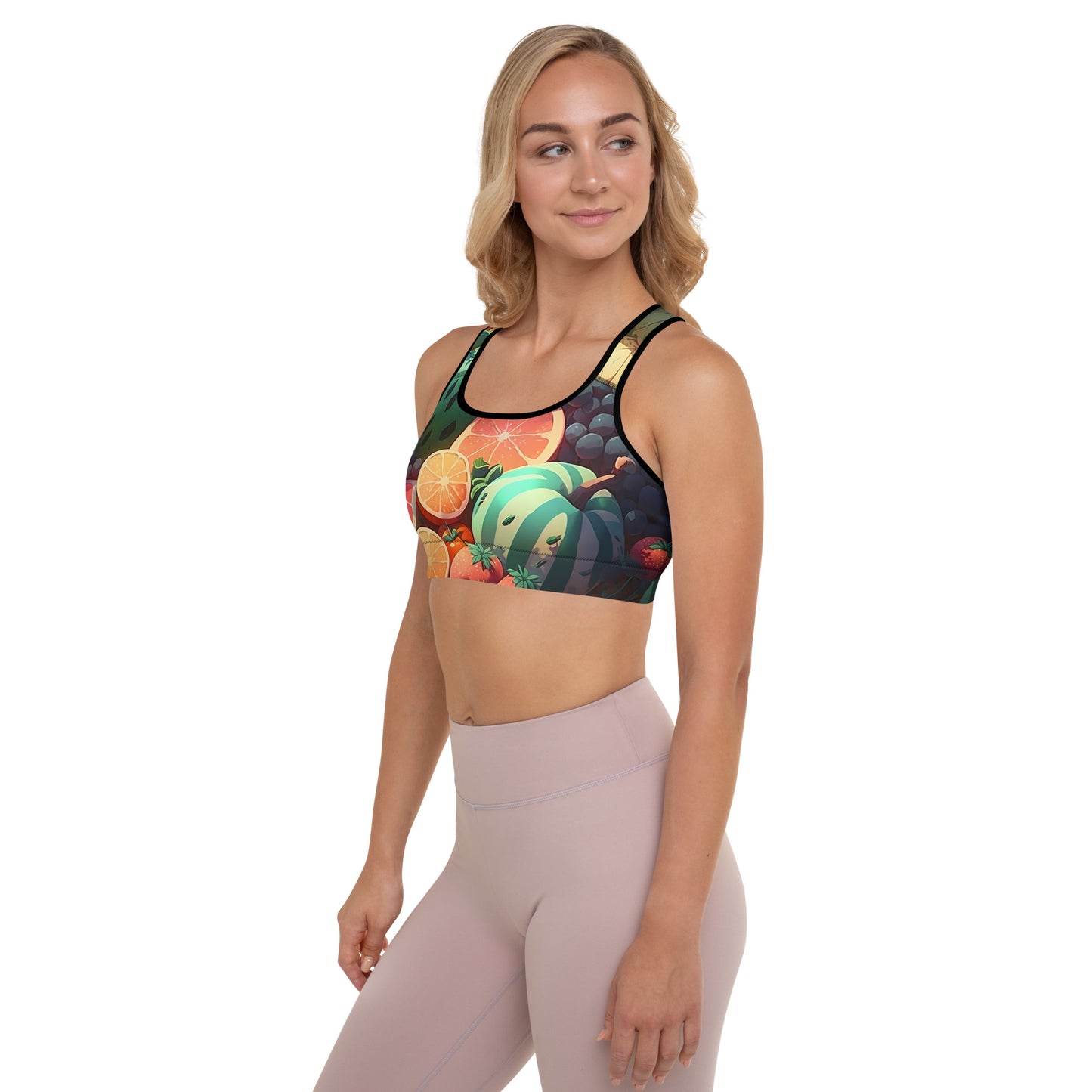 FRUITY VEGGIE #1 (Women's Padded Sports Bra)