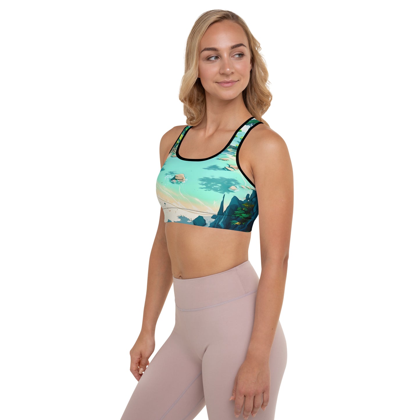 LAGOON LOVER #1 (Women's Padded Sports Bra)