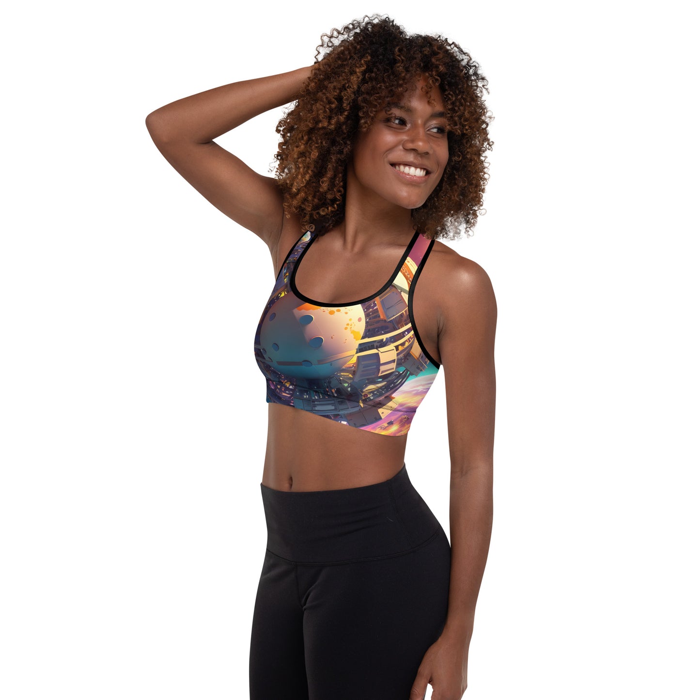 SPACE EXPLORER #1 (Women's Padded Sports Bra)