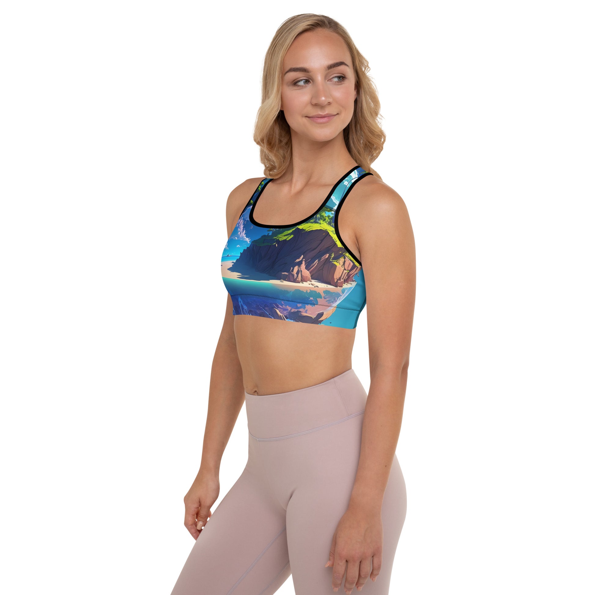 Padded Sports Bra For Women (VIVID DREAMER #1,  Stylish and Durable)