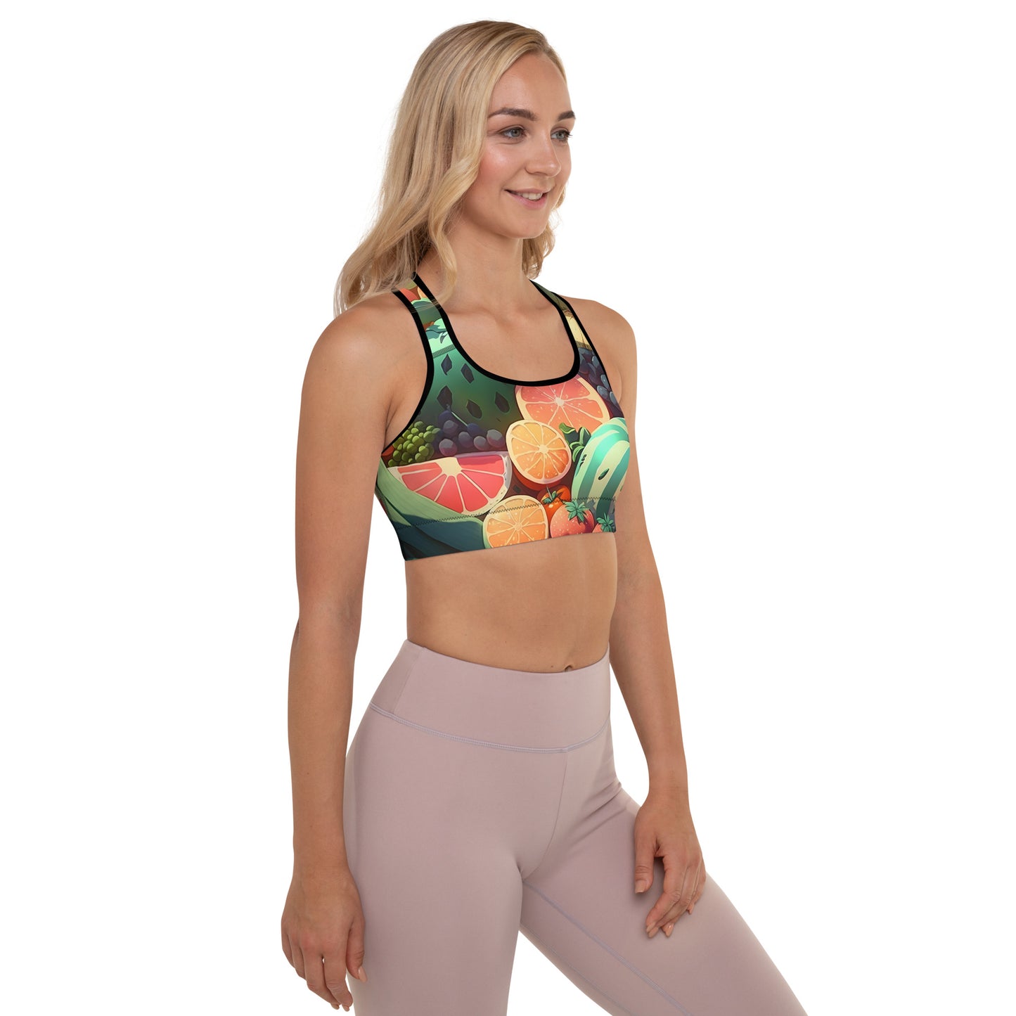 FRUITY VEGGIE #1 (Women's Padded Sports Bra)