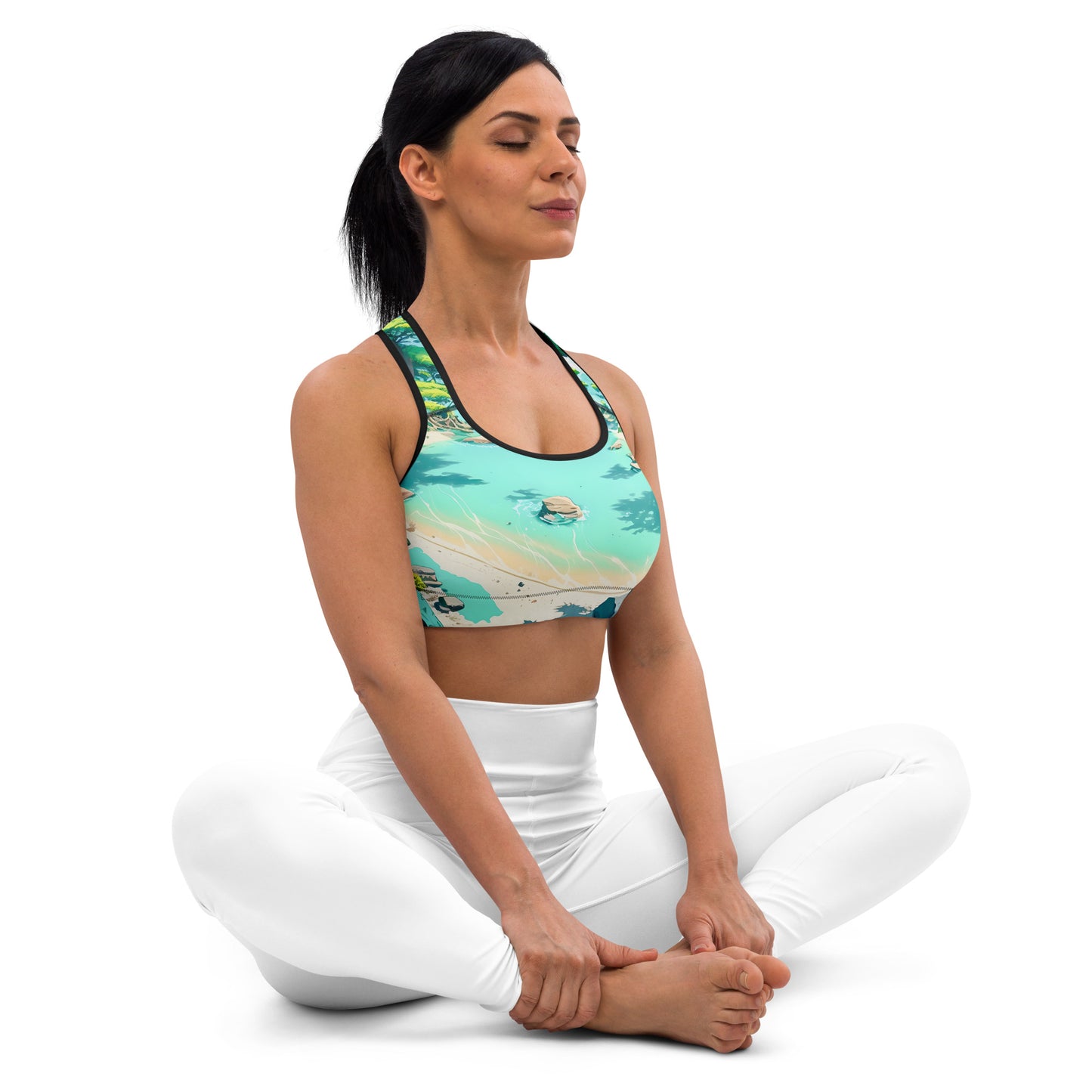 LAGOON LOVER #1 (Women's Padded Sports Bra)