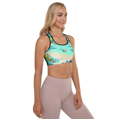 LAGOON LOVER #1 (Women's Padded Sports Bra)