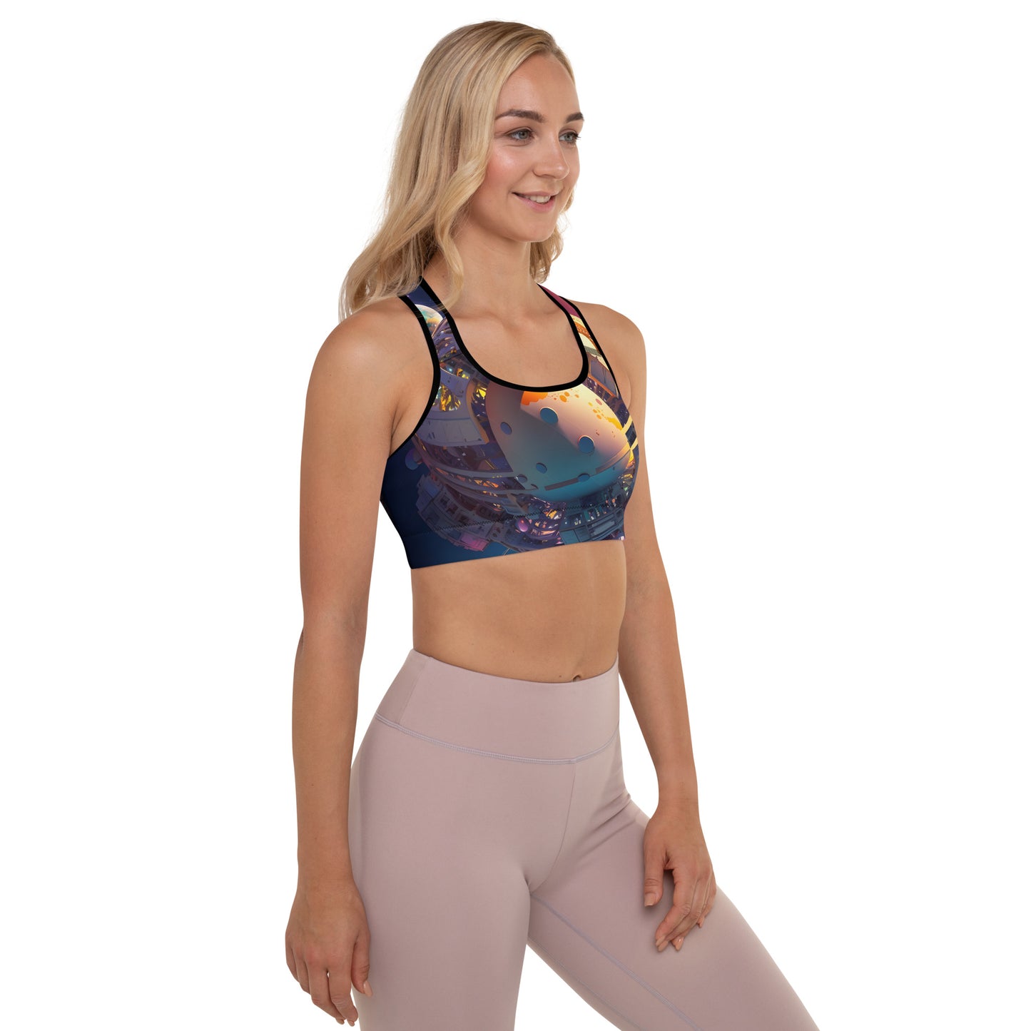 SPACE EXPLORER #1 (Women's Padded Sports Bra)