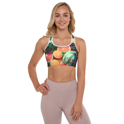 FRUITY VEGGIE #1 (Women's Padded Sports Bra)