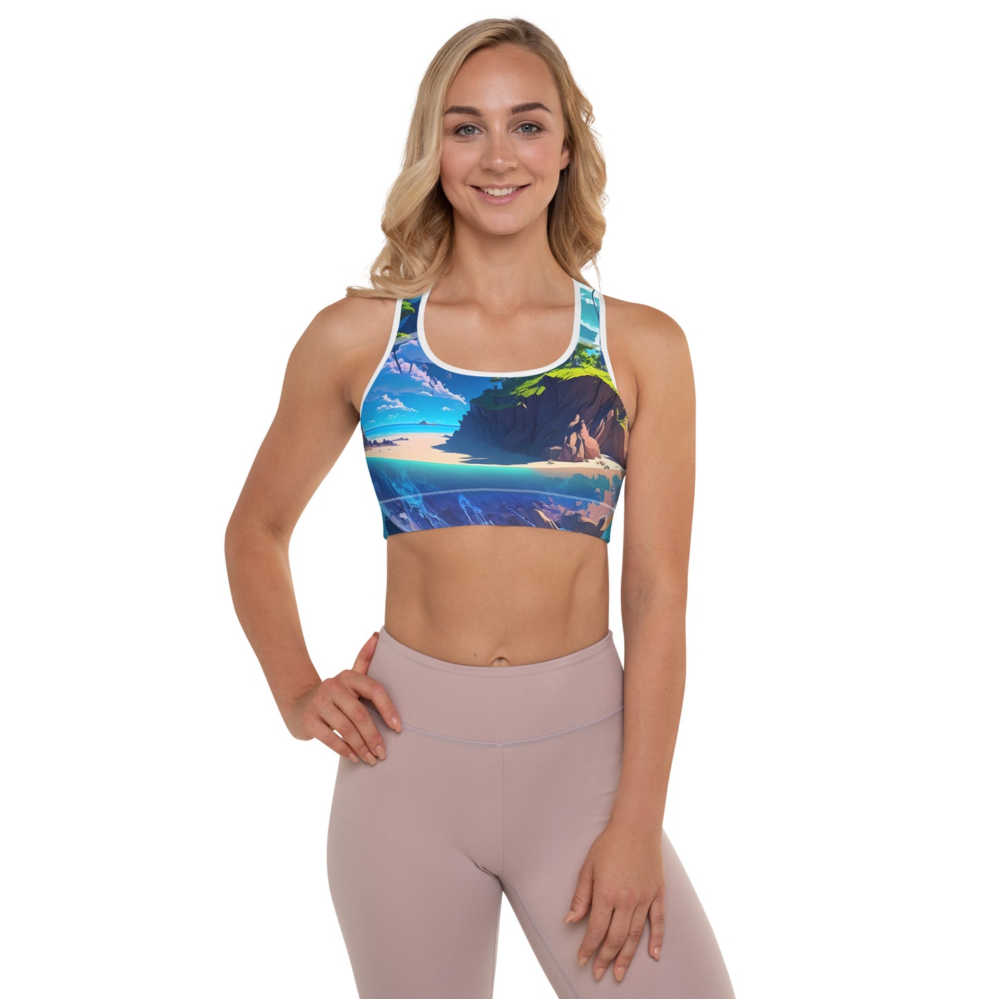 Padded Sports Bra For Women (VIVID DREAMER #1,  Stylish and Durable)