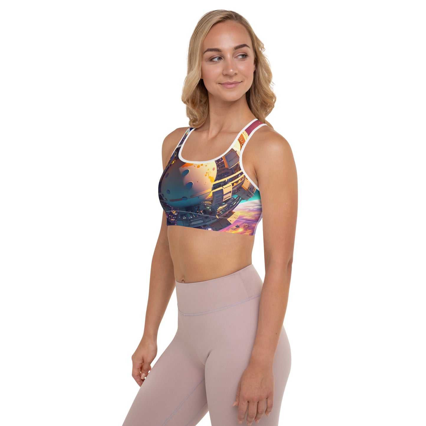 SPACE EXPLORER #1 (Women's Padded Sports Bra)