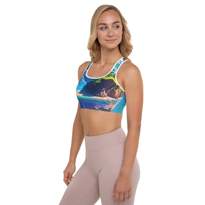 Padded Sports Bra For Women (VIVID DREAMER #1,  Stylish and Durable)