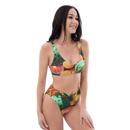 FRUITY VEGGIE #1 (Women's High-Waisted Bikini)