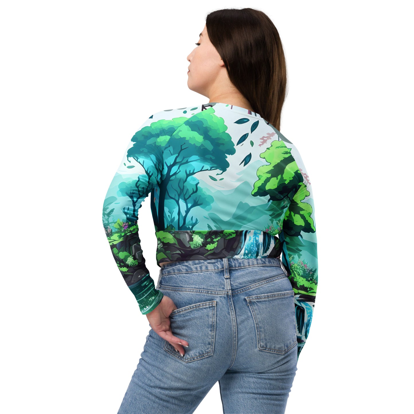 FOREST WALKER Women's Long-Sleeve Crop Top