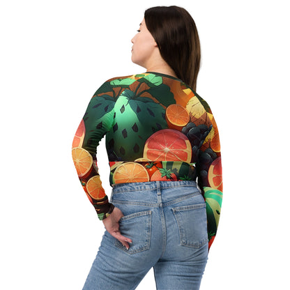 FRUITY VEGGIE #1 (Women's Long-Sleeve Crop Top