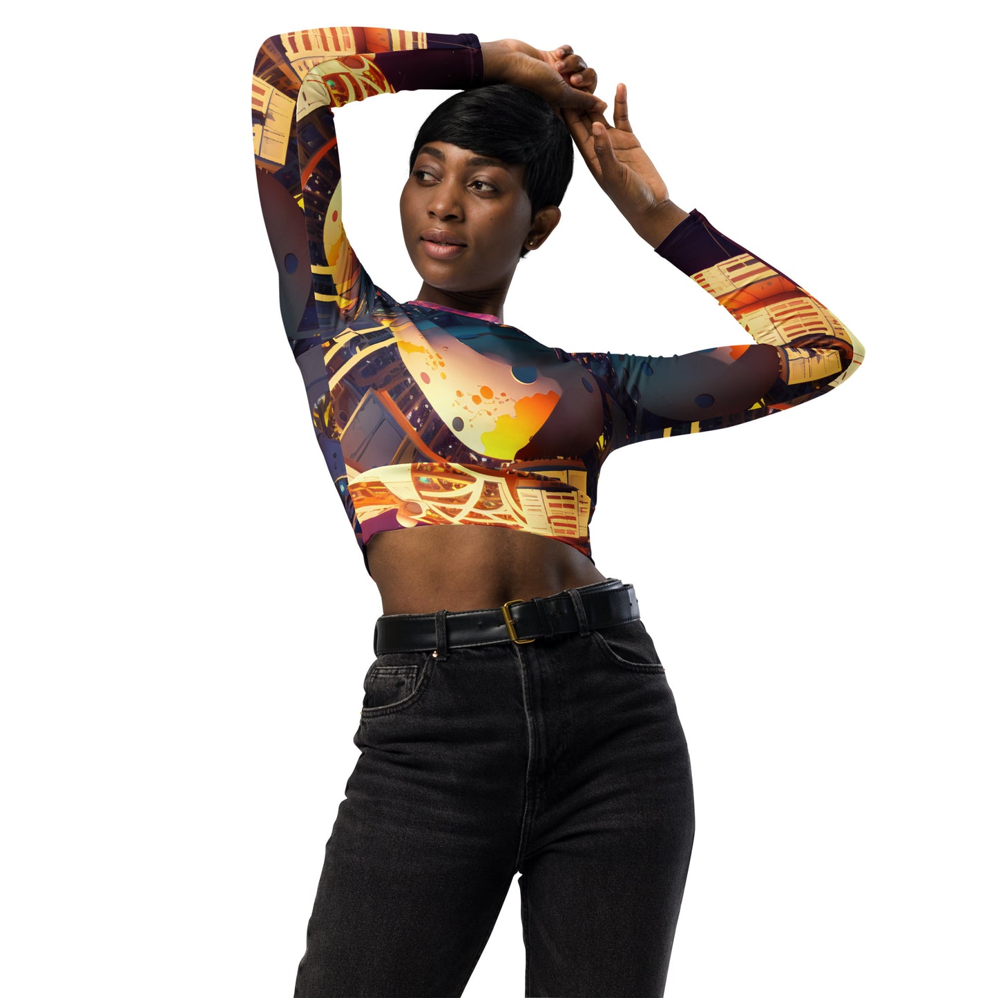 SPACE EXPLORER #1 (Women's Long-Sleeve Crop Top)