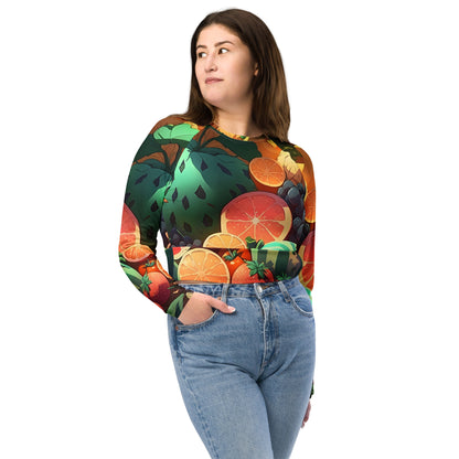 FRUITY VEGGIE #1 (Women's Long-Sleeve Crop Top