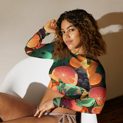 FRUITY VEGGIE #1 (Women's Long-Sleeve Crop Top