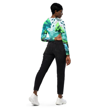 FOREST WALKER Women's Long-Sleeve Crop Top