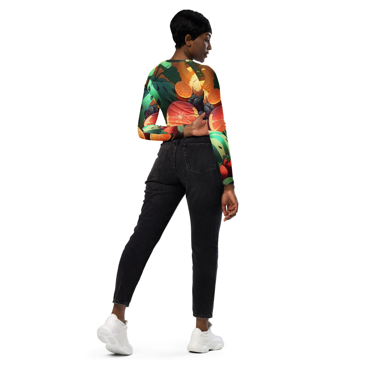 FRUITY VEGGIE #1 (Women's Long-Sleeve Crop Top