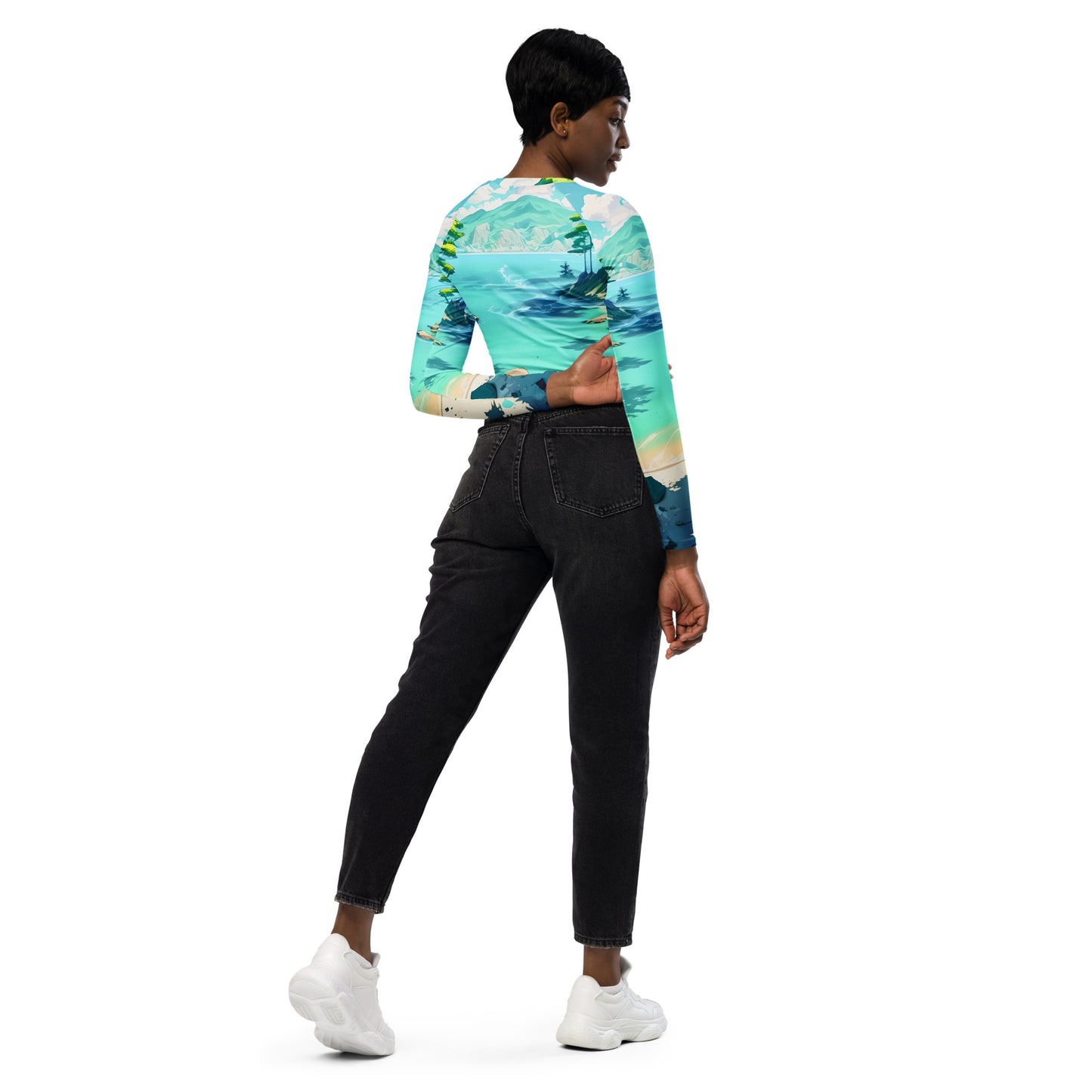 LAGOON LOVER #1 (Women's Long-Sleeve Crop Top)