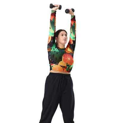 FRUITY VEGGIE #1 (Women's Long-Sleeve Crop Top