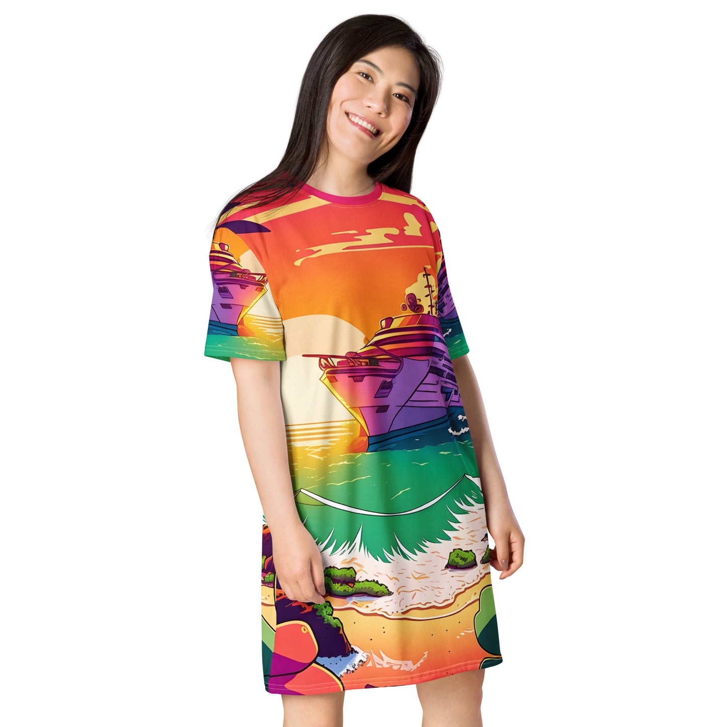 BEACH CRUISER Women's T-Shirt Dress