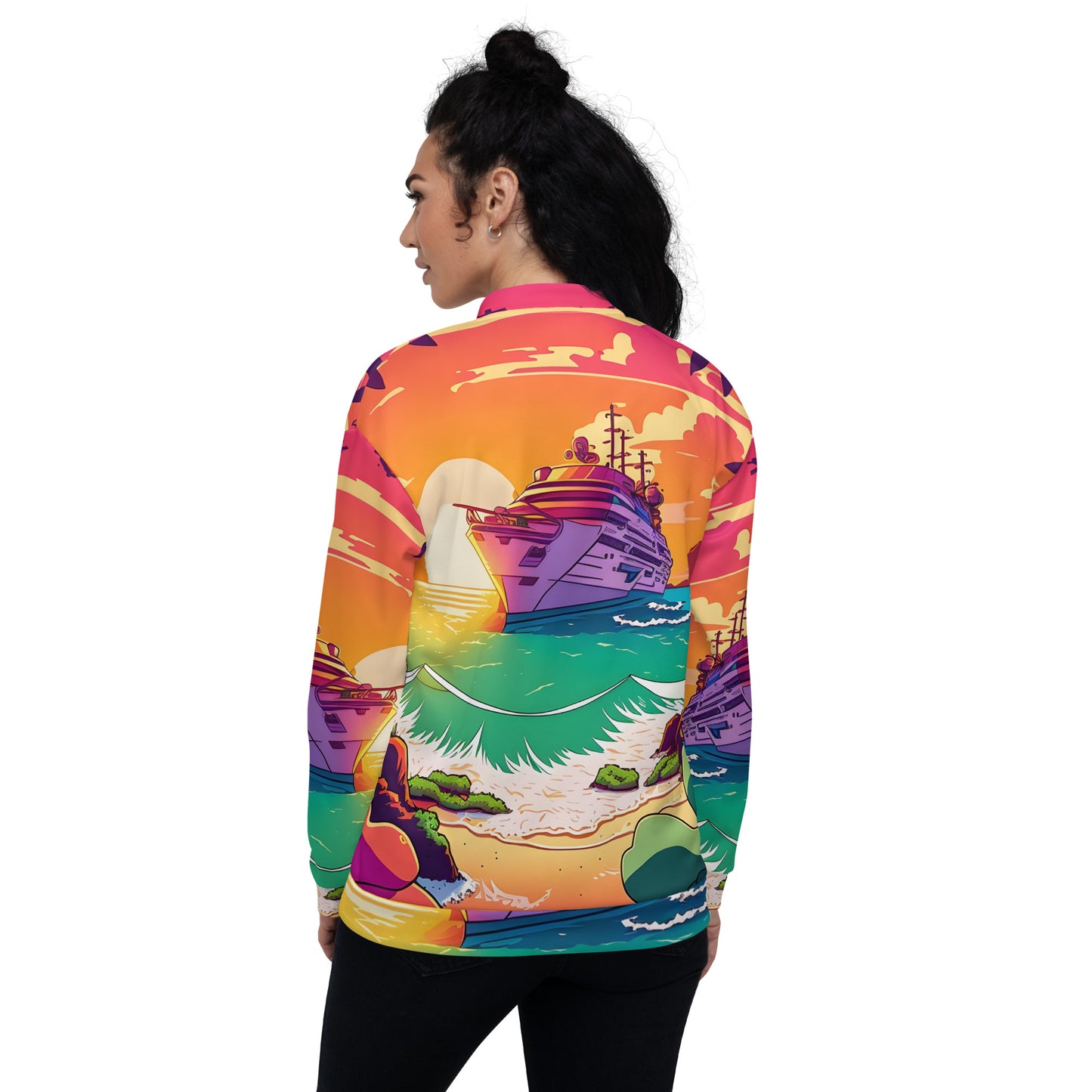 BEACH CRUISER Unisex Bomber Jacket