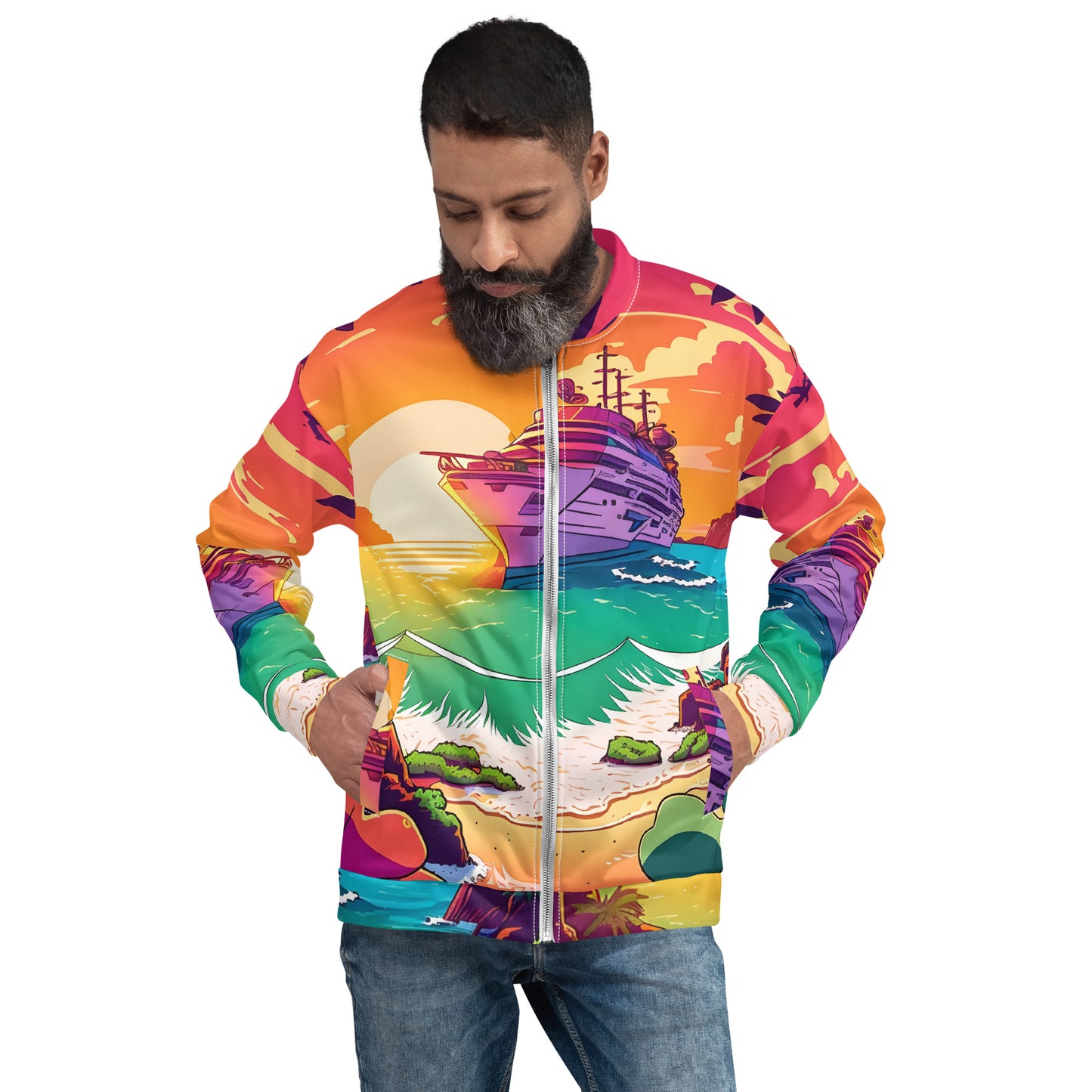 BEACH CRUISER Unisex Bomber Jacket